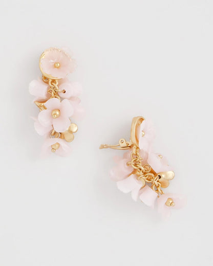 Chico's Popular | Pink Flower Cluster Drop Earrings