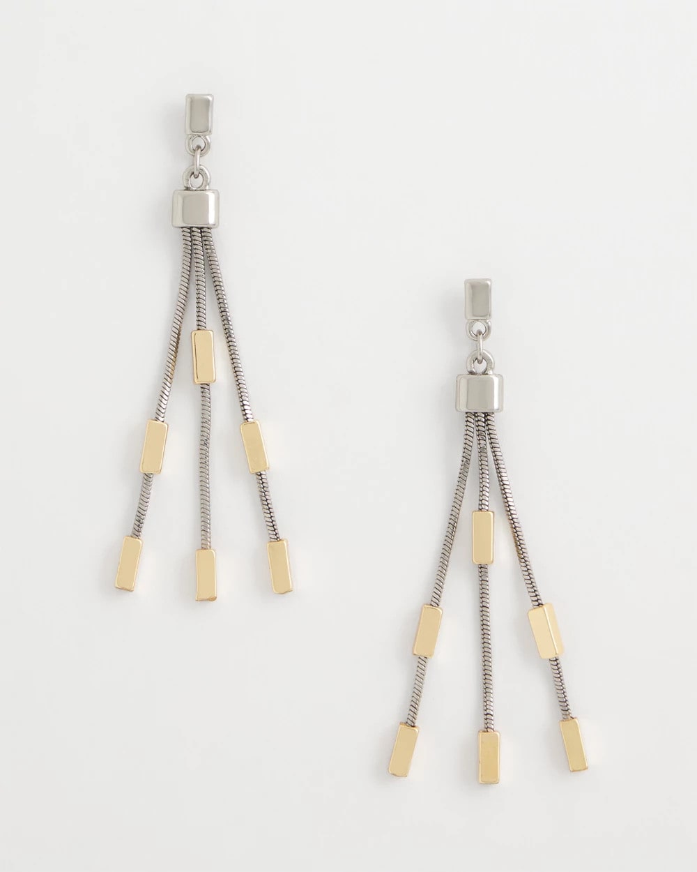 Chico's Signature | Mixed Metal Linear Earrings