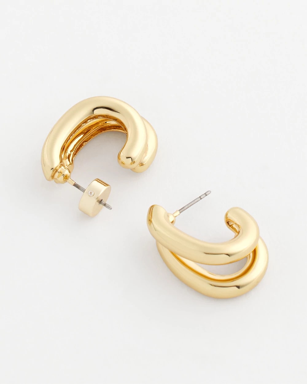 Chico's Recommended | Gold Double Mini Hoop Earrings