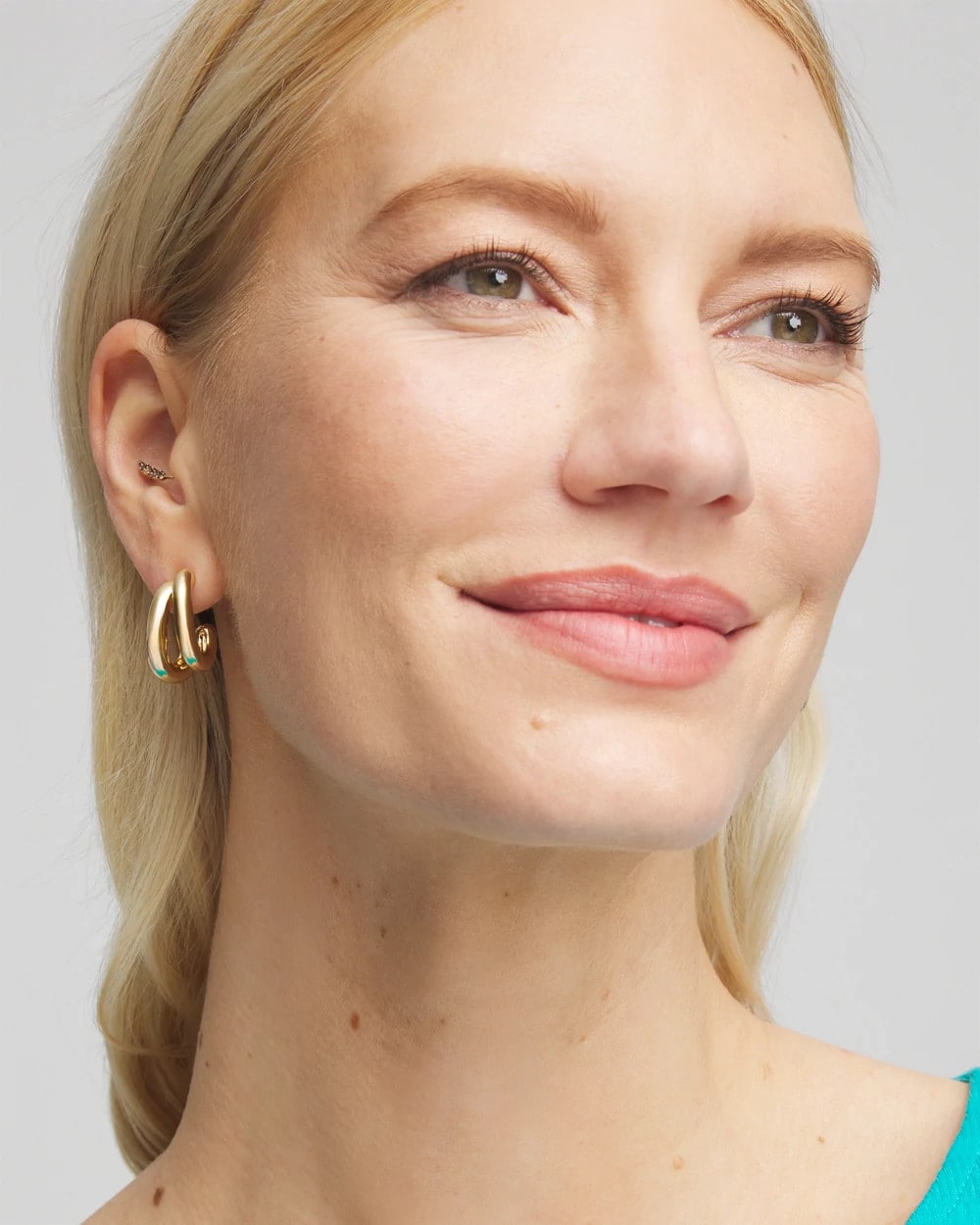 Chico's Recommended | Gold Double Mini Hoop Earrings