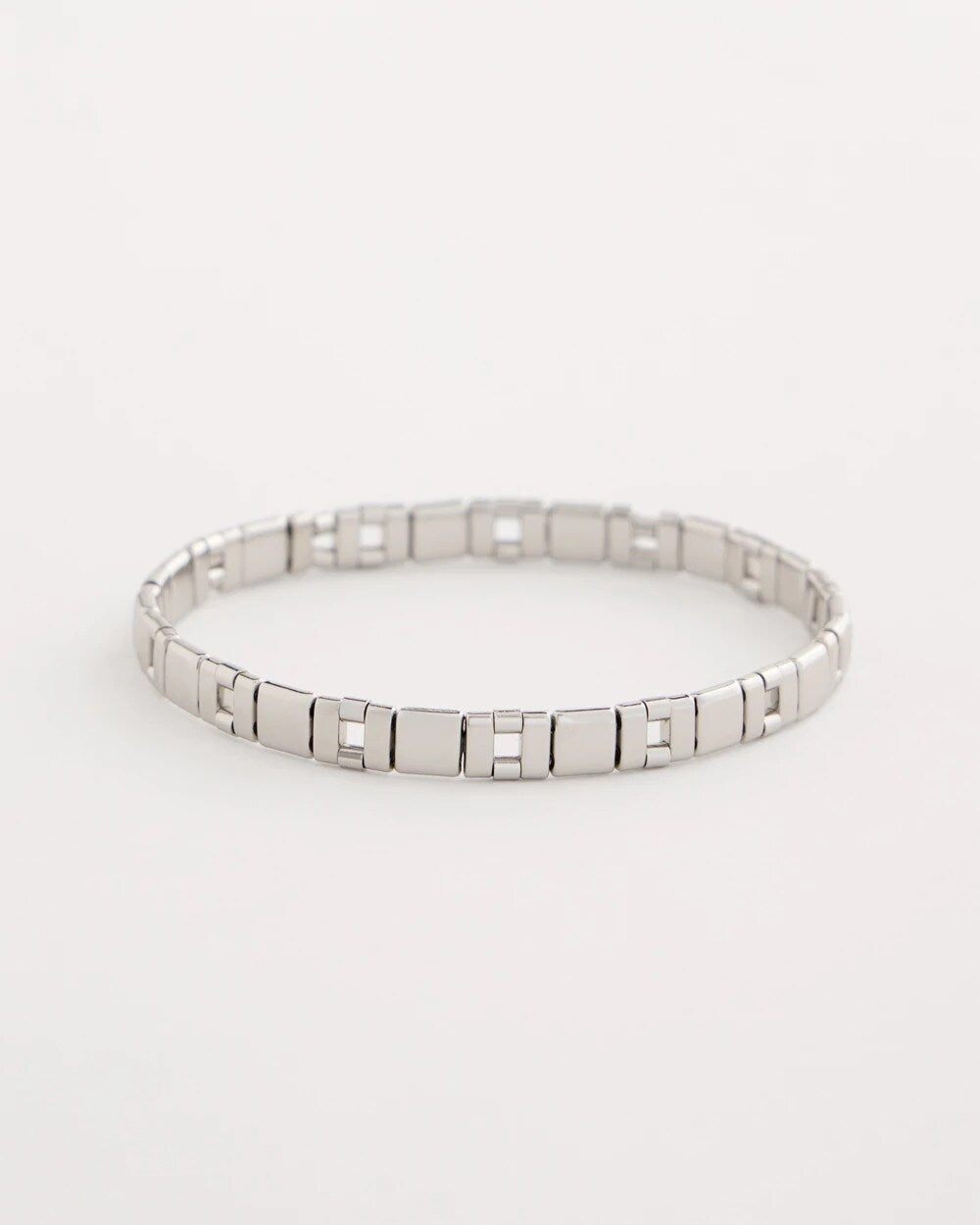 Chico's Best Price | Glam Silvertone Slice Stretch Bracelet