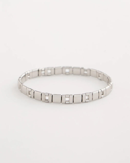 Chico's Best Price | Glam Silvertone Slice Stretch Bracelet