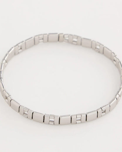 Chico's Best Price | Glam Silvertone Slice Stretch Bracelet