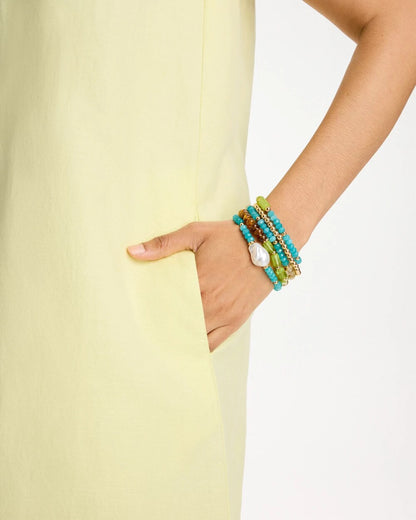Chico's Best Seller | Multi-Colored Stretch Set of Five Beaded Bracelets
