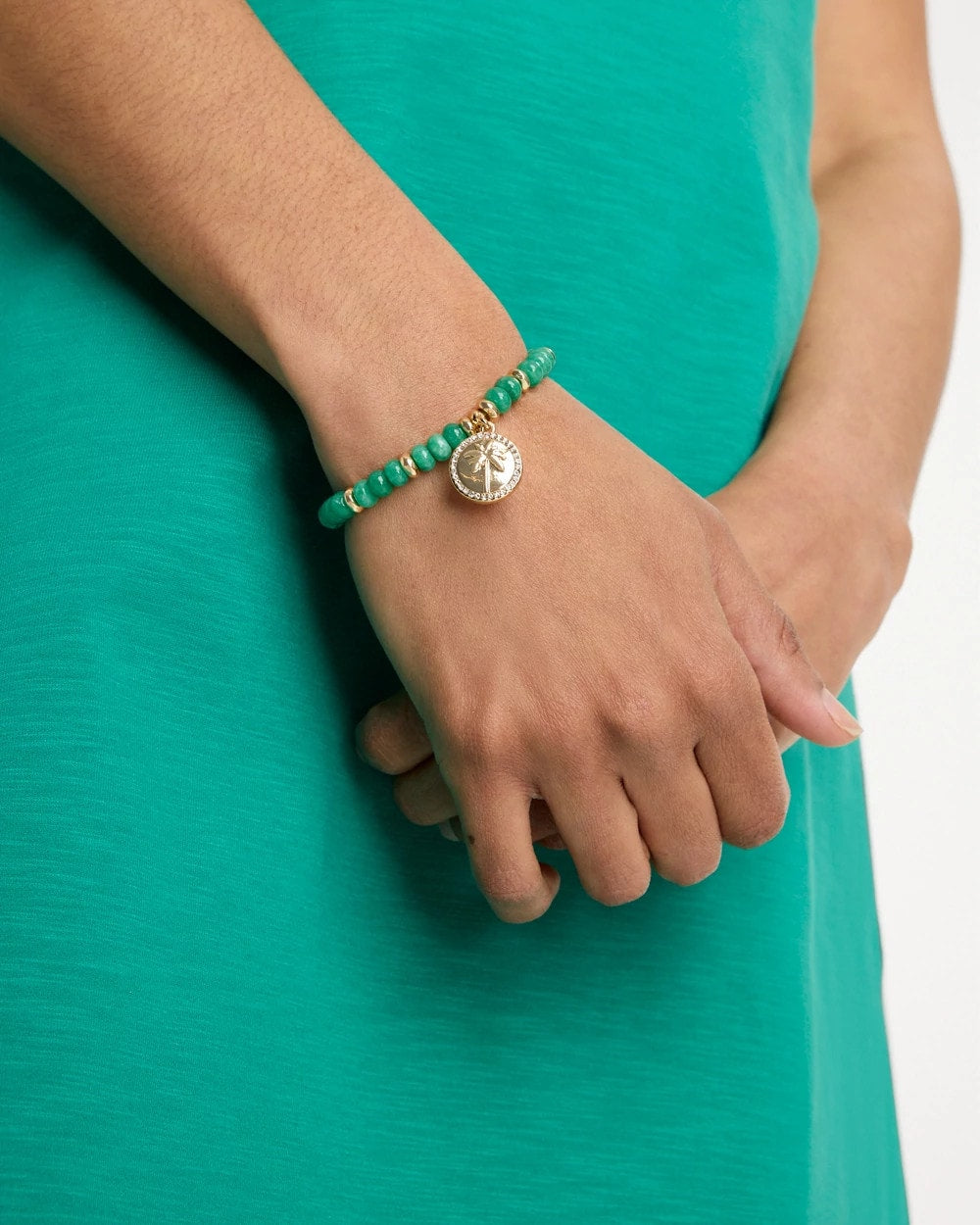 Chico's Featured | Genuine Jade Charm Stretch Bracelet