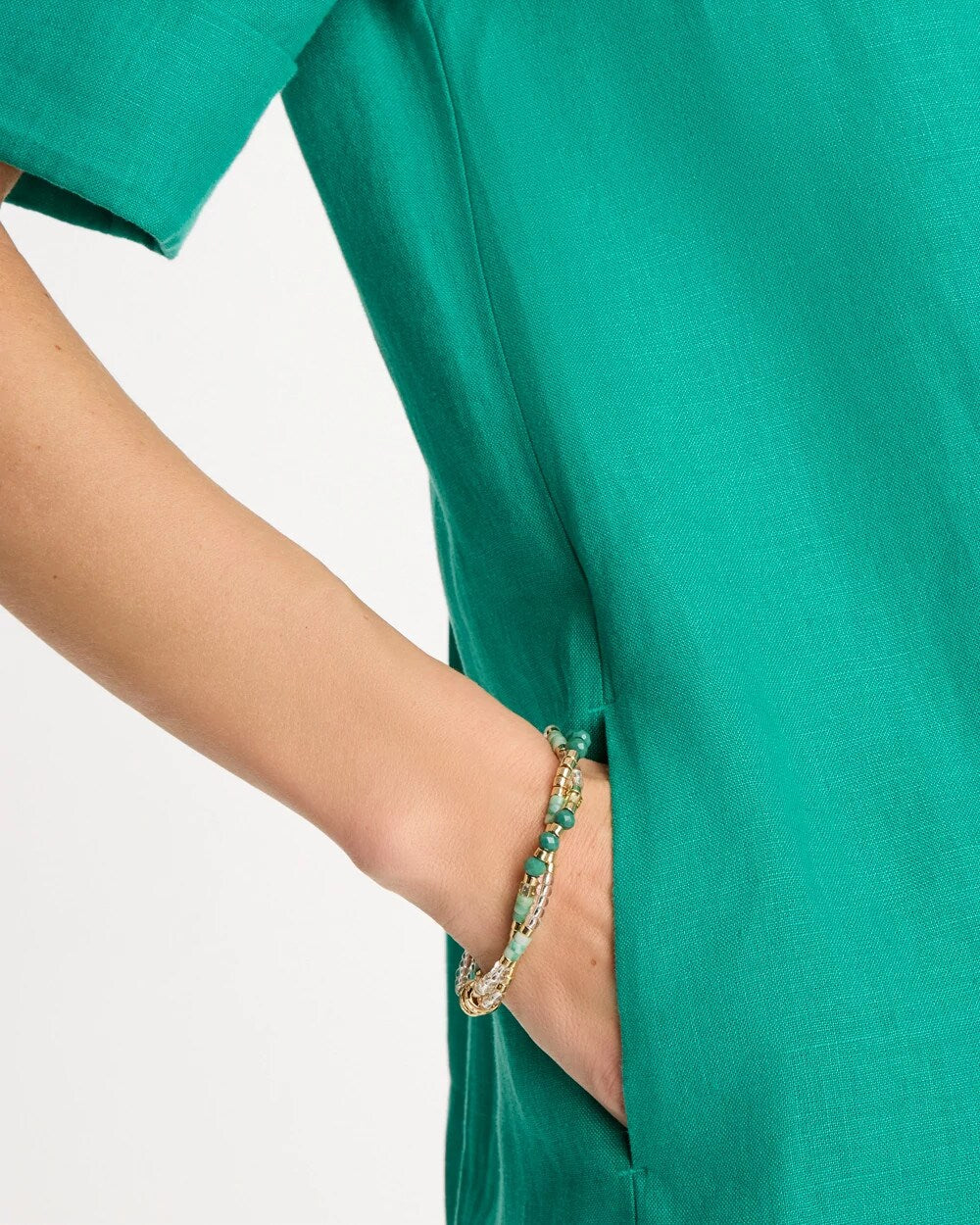 Chico's Top Pick | Genuine Howlite Beaded Stretch Bracelet