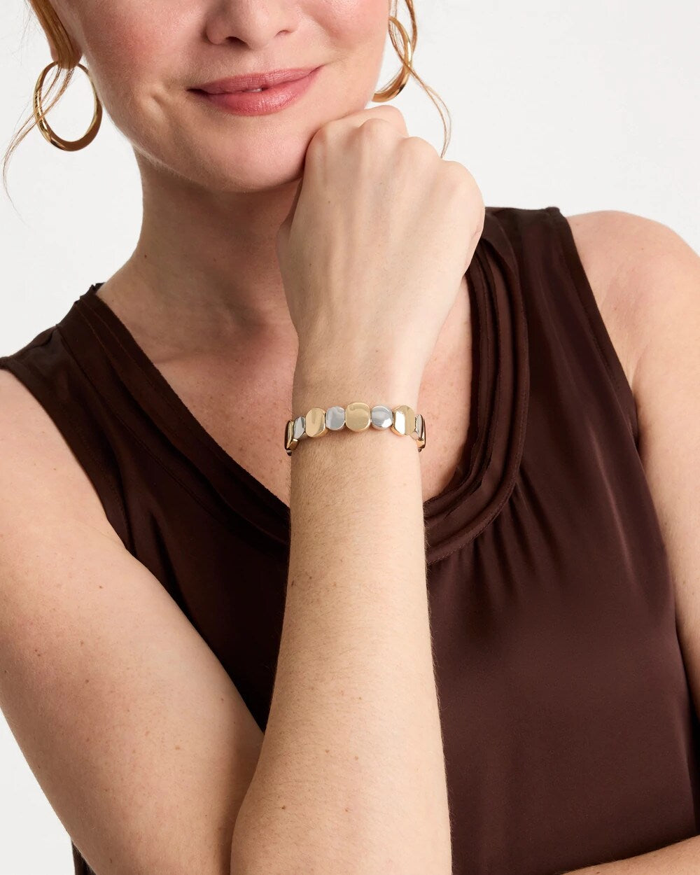Chico's Customer Favorite | Mixed Metals Glam Stretch Bracelet