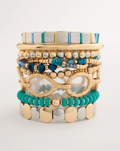 Chico's Best Price | Glam Teal Slice Stretch Bracelet