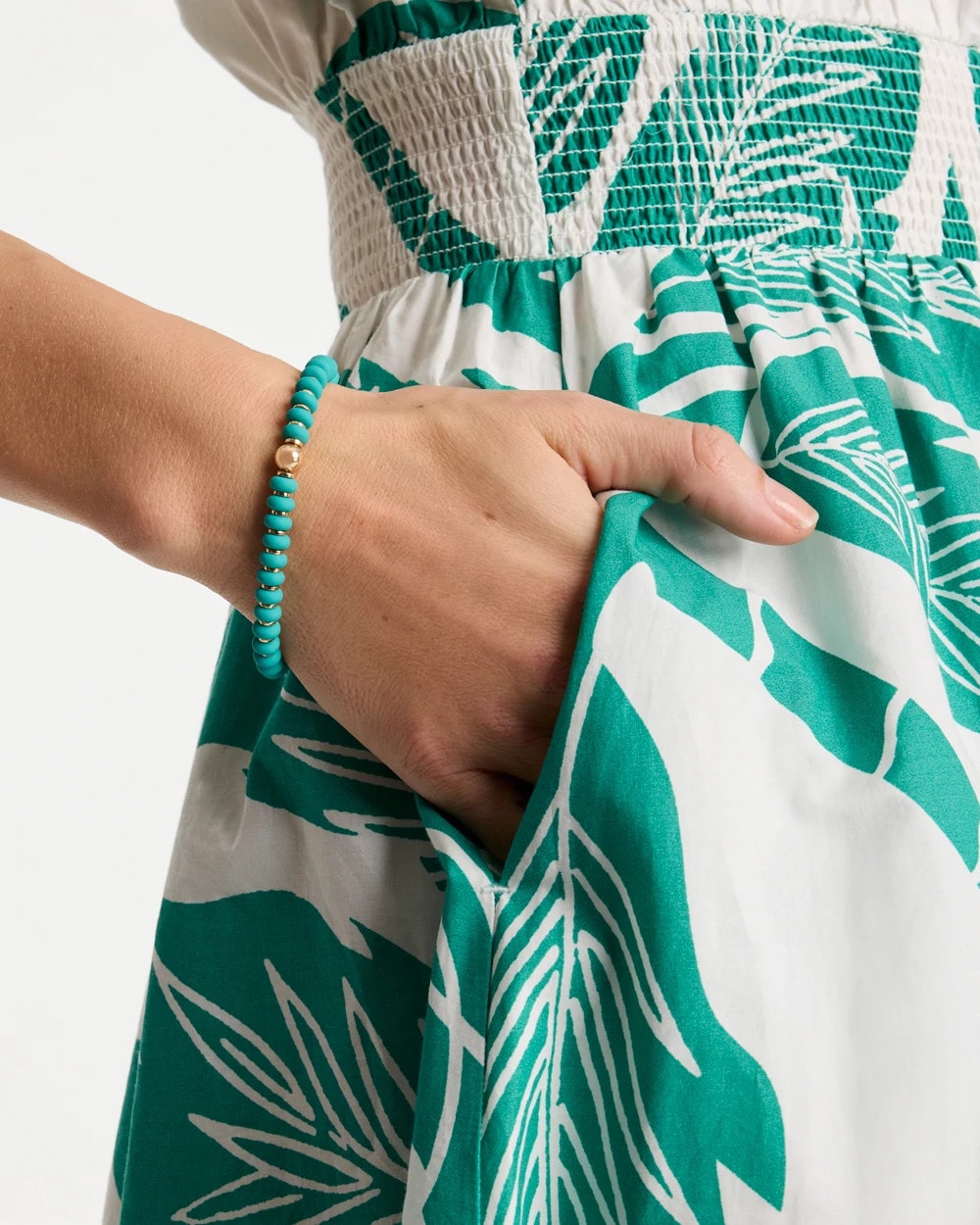 Chico's Sale | Green Round Stretch Bracelet