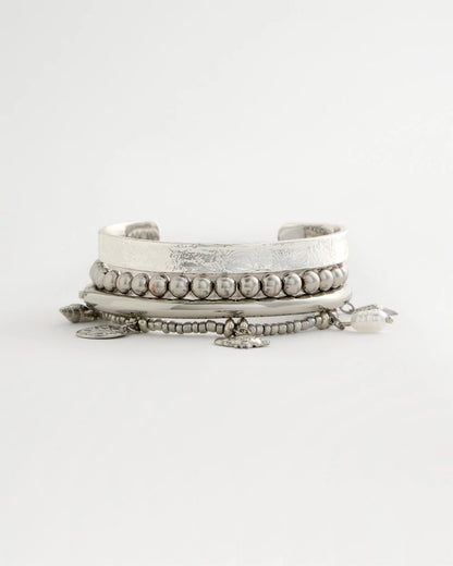 Chico's Smart Buy | Beachy Silvertone Stretch Charm Bracelet
