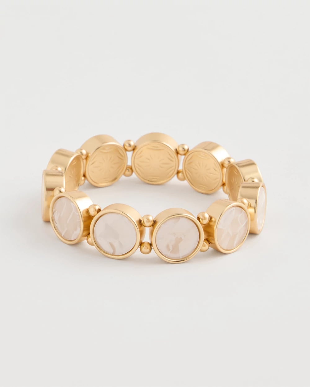 Chico's Featured | Pearlescent Goldtone Stretch Bracelet