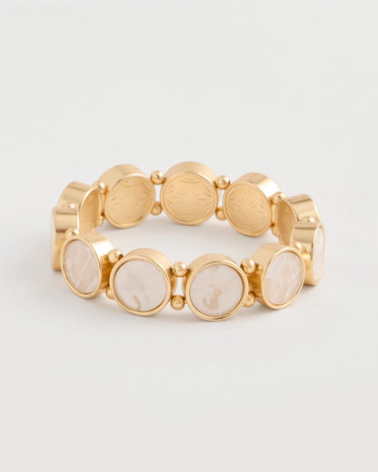 Chico's Featured | Pearlescent Goldtone Stretch Bracelet