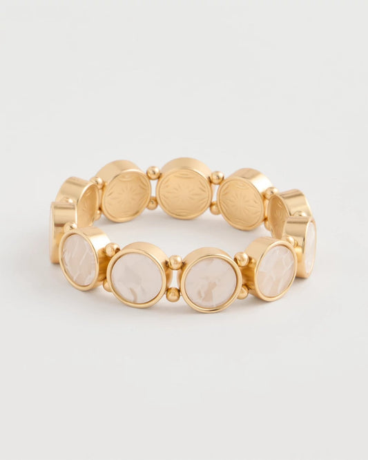 Chico's Featured | Pearlescent Goldtone Stretch Bracelet