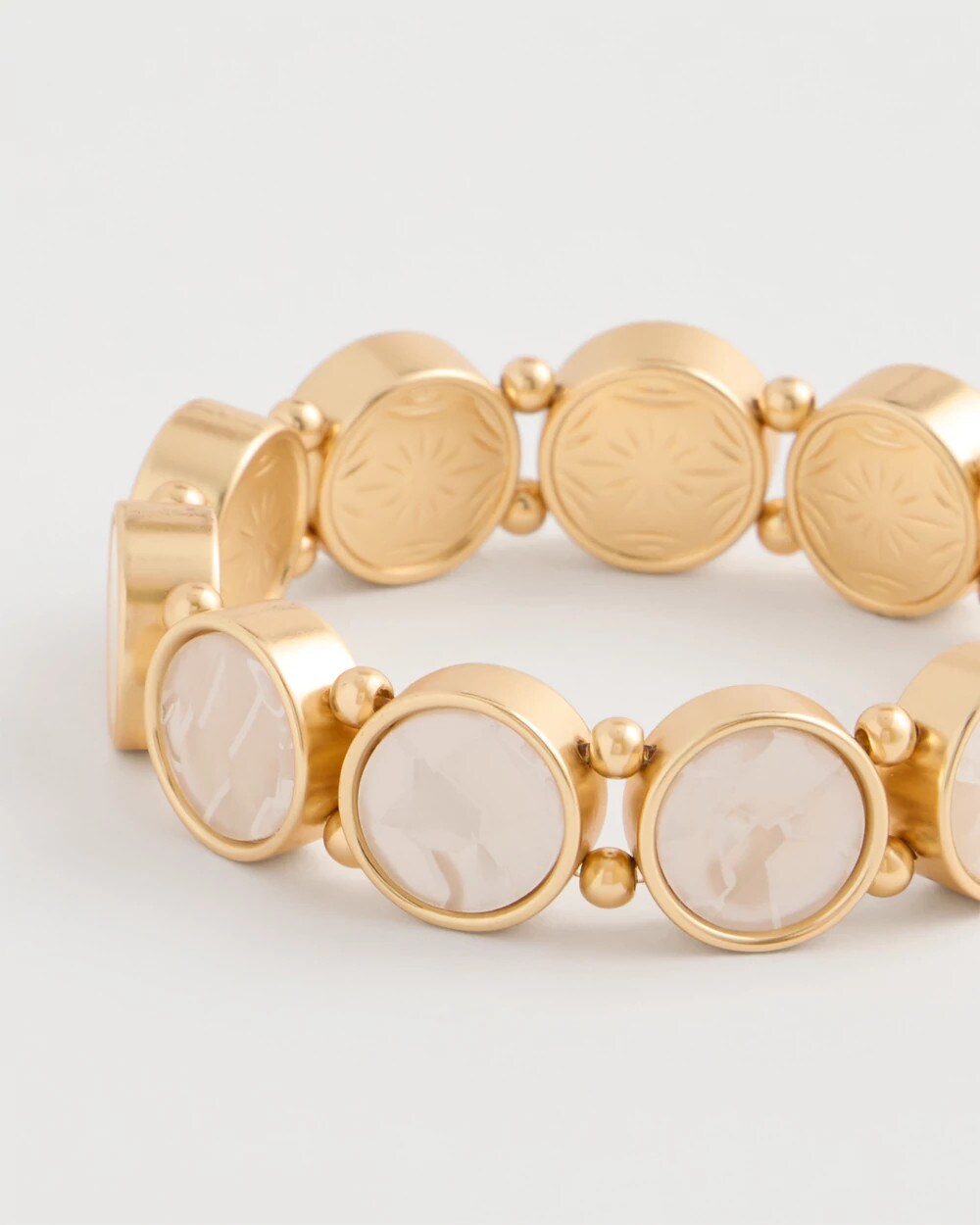 Chico's Featured | Pearlescent Goldtone Stretch Bracelet