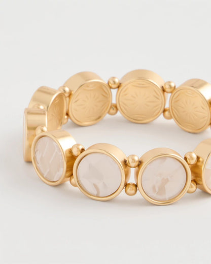 Chico's Featured | Pearlescent Goldtone Stretch Bracelet