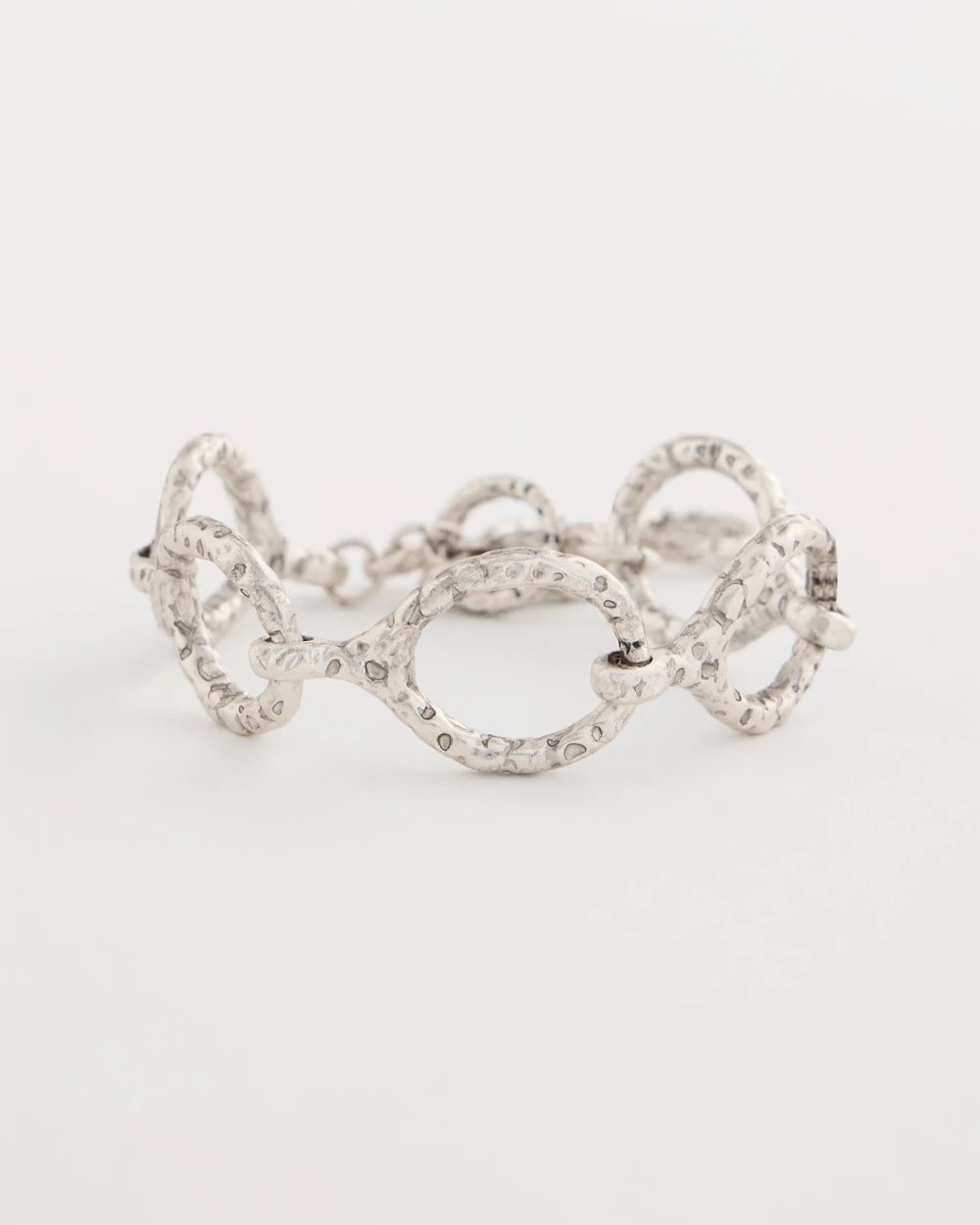 Chico's Premium | Silvertone Open Link Toggle Bracelet