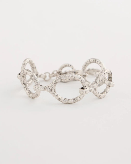 Chico's Premium | Silvertone Open Link Toggle Bracelet