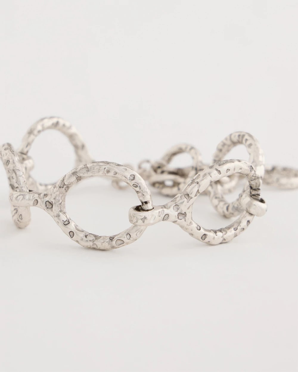 Chico's Premium | Silvertone Open Link Toggle Bracelet