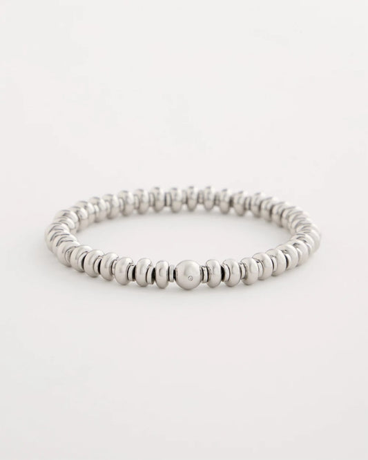 Chico's Customer Favorite | Silvertone Rounded Stretch Bracelet