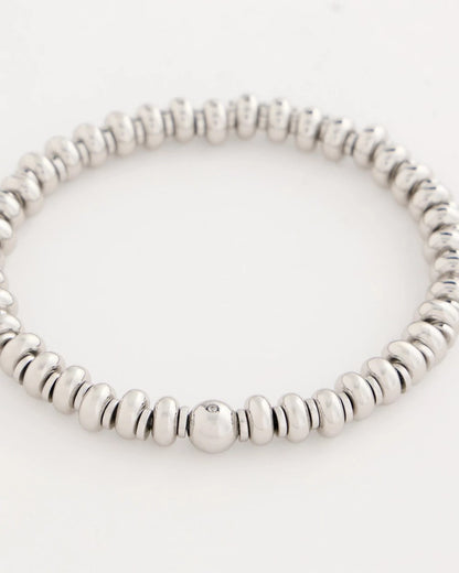 Chico's Customer Favorite | Silvertone Rounded Stretch Bracelet
