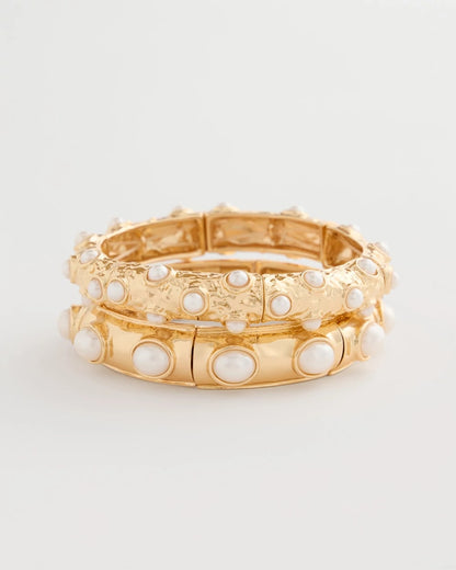 Chico's Everyday | Stretch Cuff Bracelet Set of Two