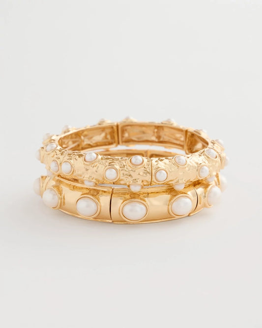 Chico's Everyday | Stretch Cuff Bracelet Set of Two