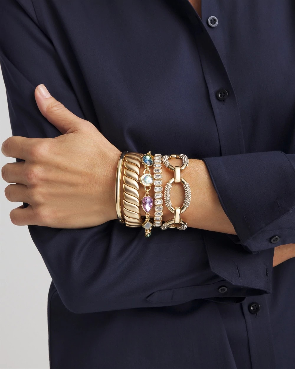 Chico's Special Offer | Large Pave Link Toggle Bracelet