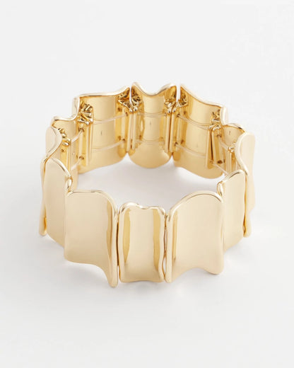 Chico's Classic | Gold Wavy Stretch Cuff