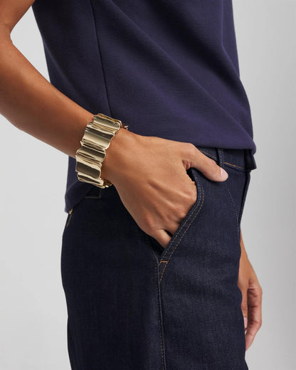 Chico's Classic | Gold Wavy Stretch Cuff