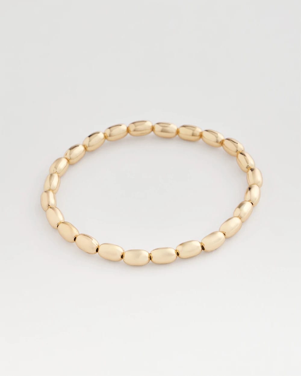 Chico's Customer Favorite | Goldtone Oval Beaded Stretch Bracelet