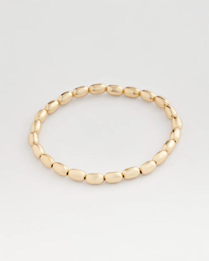 Chico's Customer Favorite | Goldtone Oval Beaded Stretch Bracelet