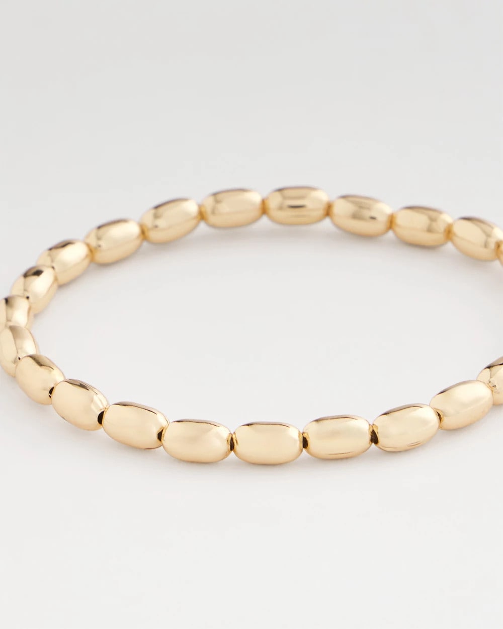 Chico's Customer Favorite | Goldtone Oval Beaded Stretch Bracelet