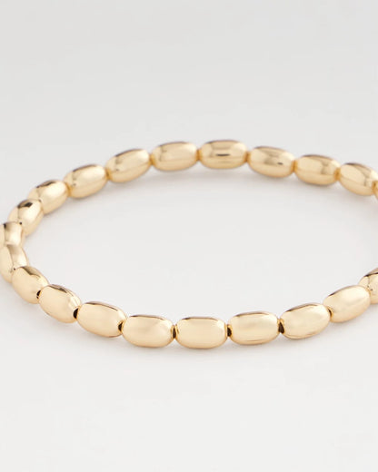 Chico's Customer Favorite | Goldtone Oval Beaded Stretch Bracelet