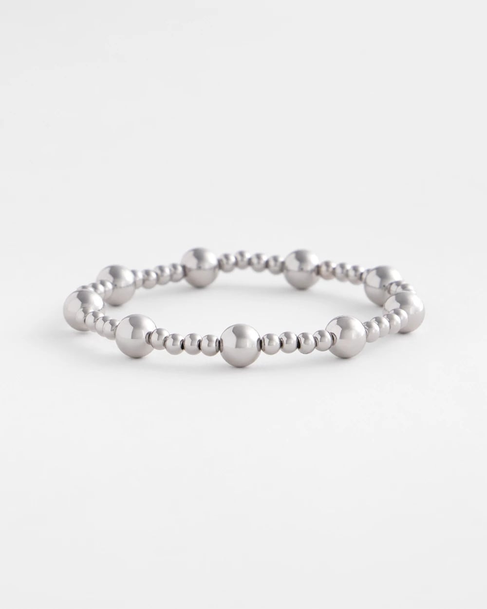 Chico's Hot Sale | Silver-tone Medium Bead Stretch Bracelet