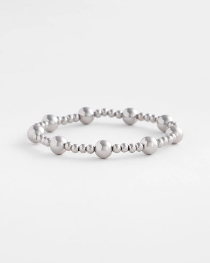 Chico's Hot Sale | Silver-tone Medium Bead Stretch Bracelet