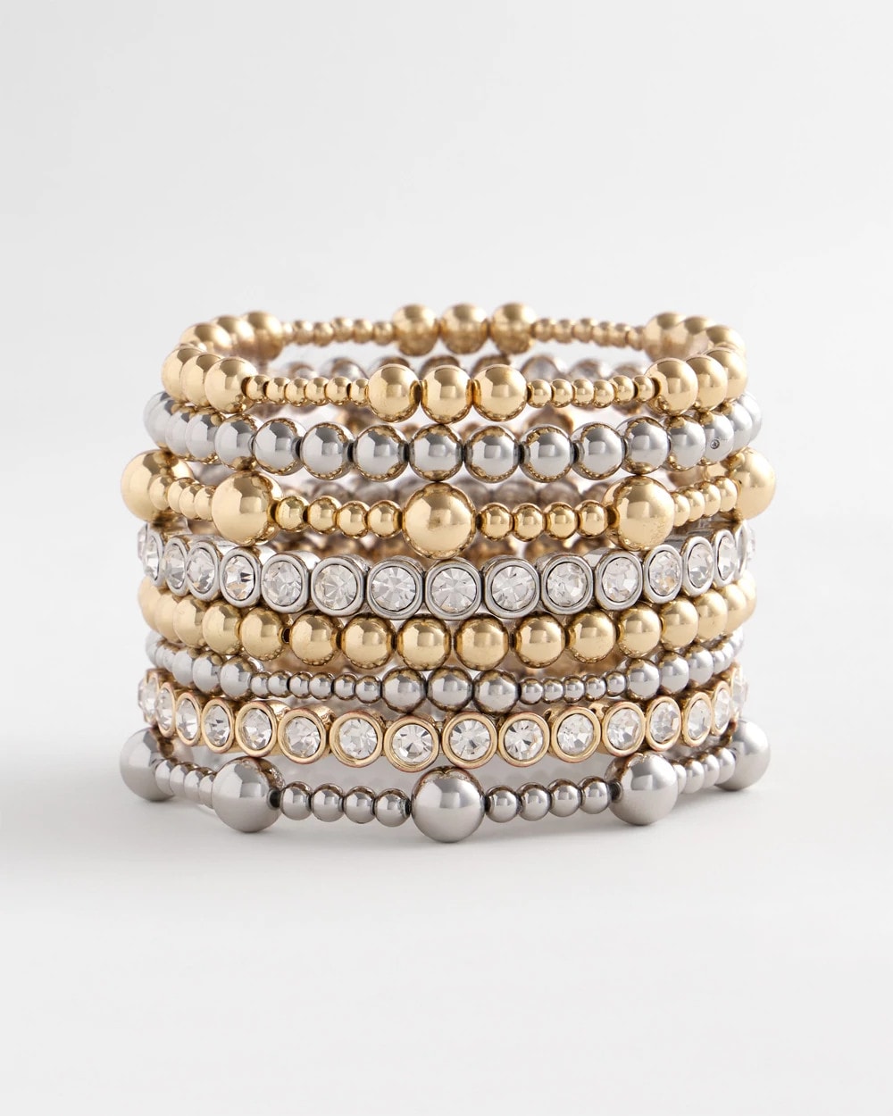 Chico's Hot Sale | Silver-tone Medium Bead Stretch Bracelet