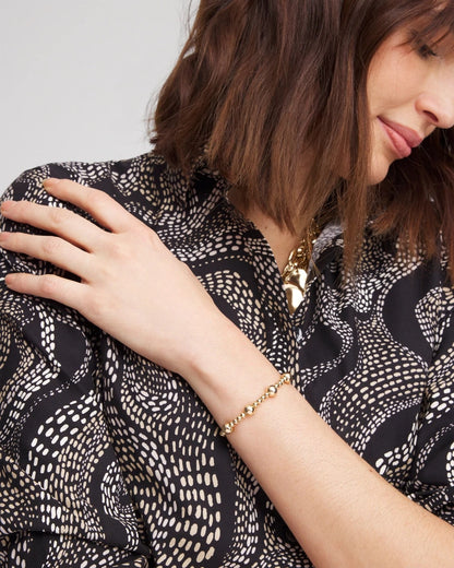 Chico's Recommended | Gold-tone Medium Bead Stretch Bracelet