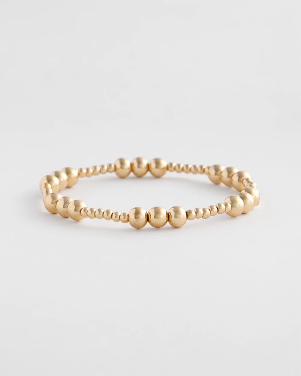 Chico's New | Gold-tone Small Bead Stretch Bracelet