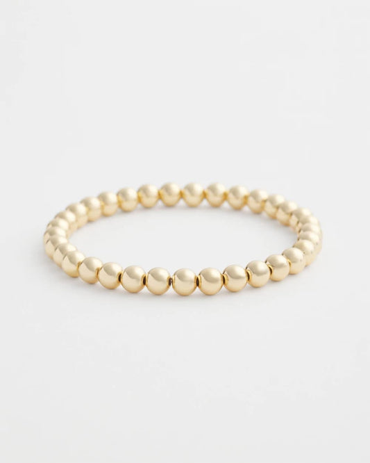 Chico's Deals | Small Beaded Gold Tone Stretch Bracelet