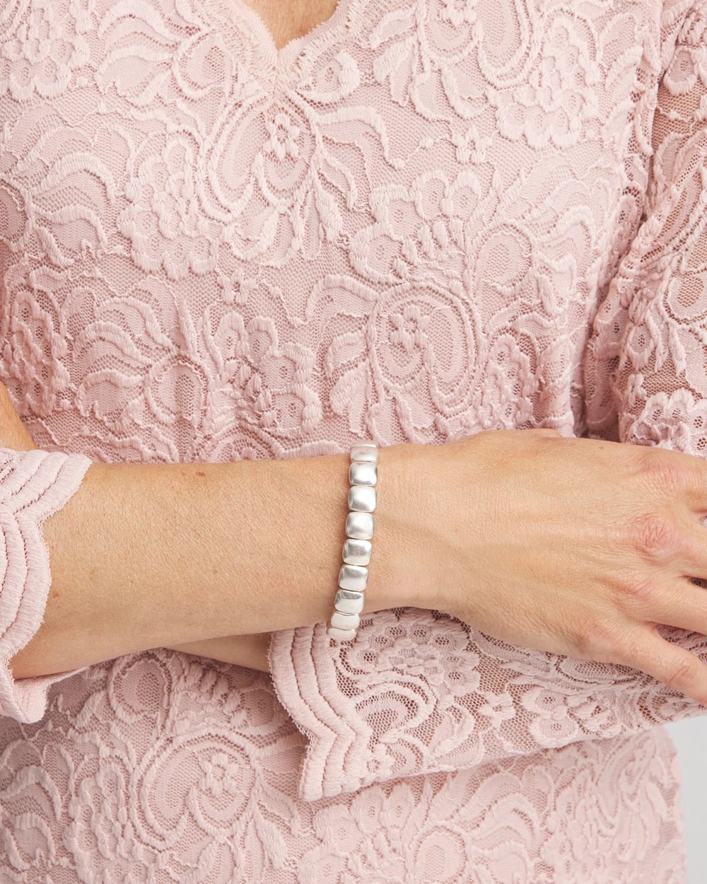 Chico's Trusted | Silvertone Stretch Bracelet