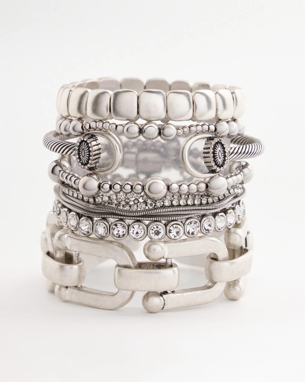 Chico's Trusted | Silvertone Stretch Bracelet