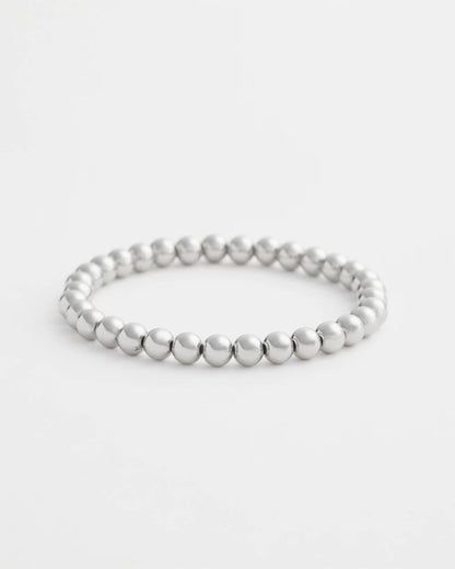Chico's Deals | Small Beaded Silver Tone Stretch Bracelet