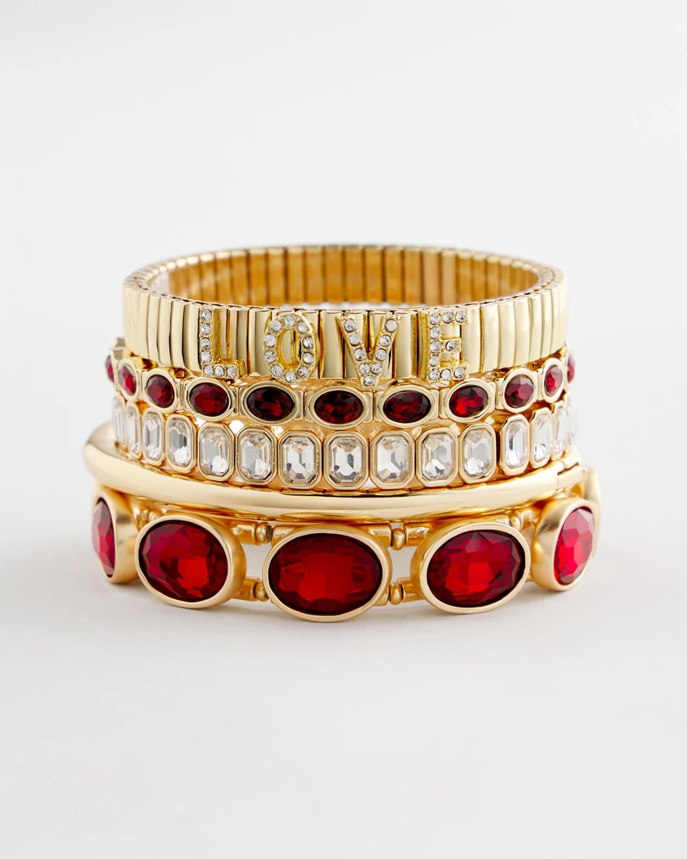 Chico's Signature | Gold Bezel Set Stretch Tennis Bracelet