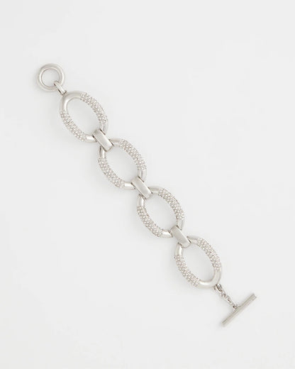 Chico's Smart Buy | Large Pave Link Toggle Bracelet
