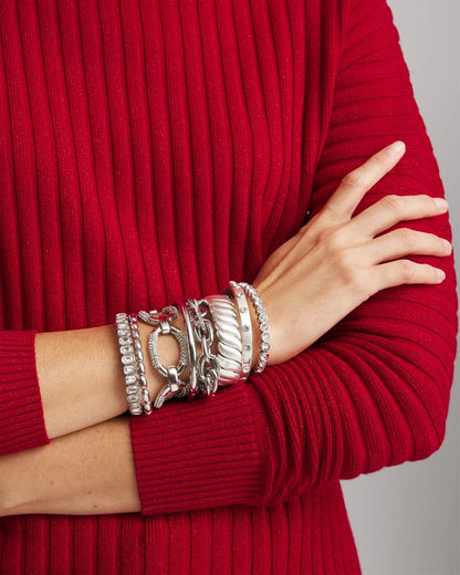 Chico's Smart Buy | Large Pave Link Toggle Bracelet