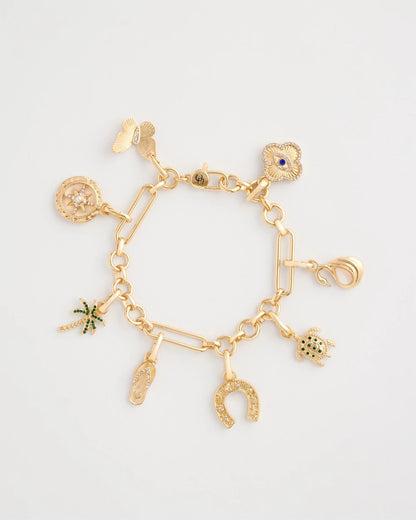 Chico's Signature | Shiny Goldtone Novelty Charm Bracelet
