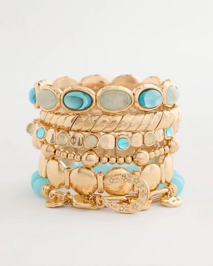 Chico's Customer Favorite | Jade Stone Link Charm Bracelet