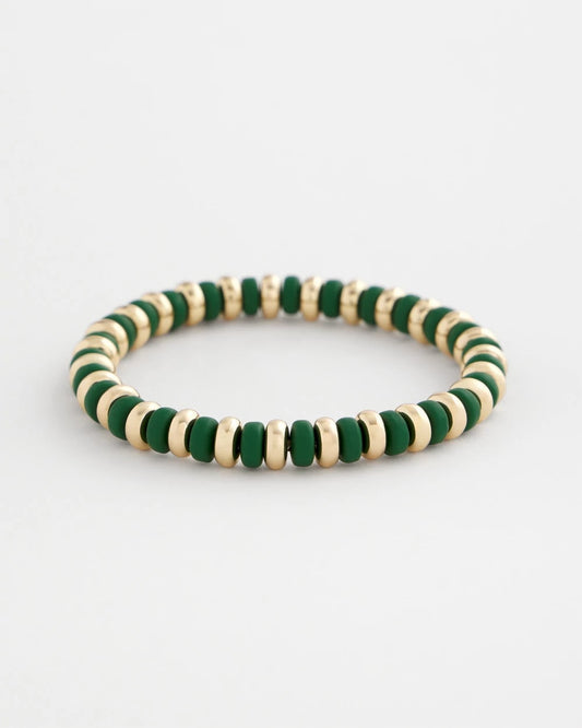 Chico's Value | Green Gold Slice Stretch Bracelet