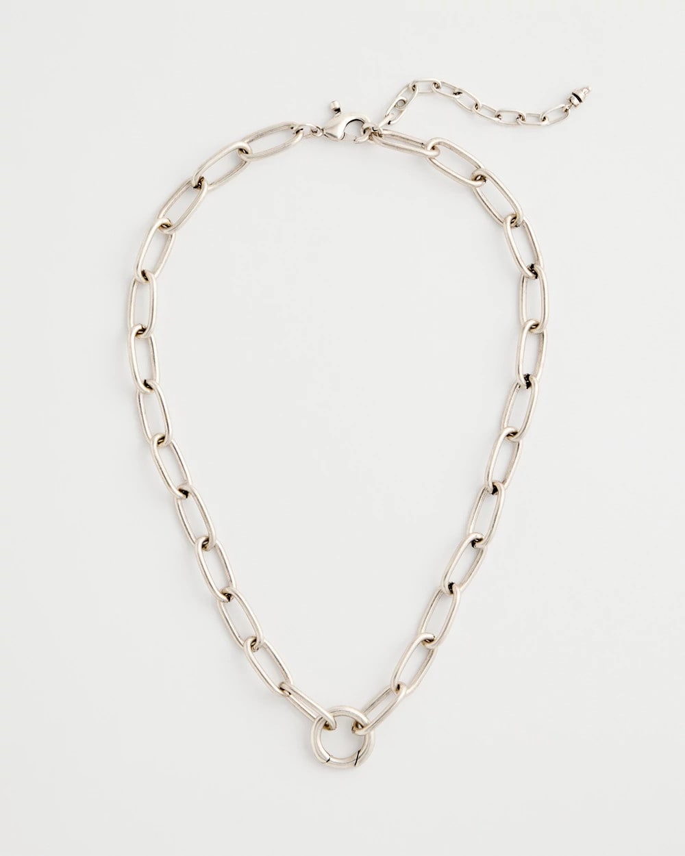 Chico's Discount | Silvertone Charm Link Necklace