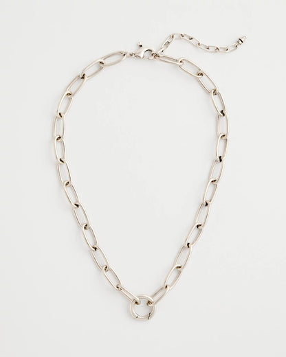 Chico's Discount | Silvertone Charm Link Necklace